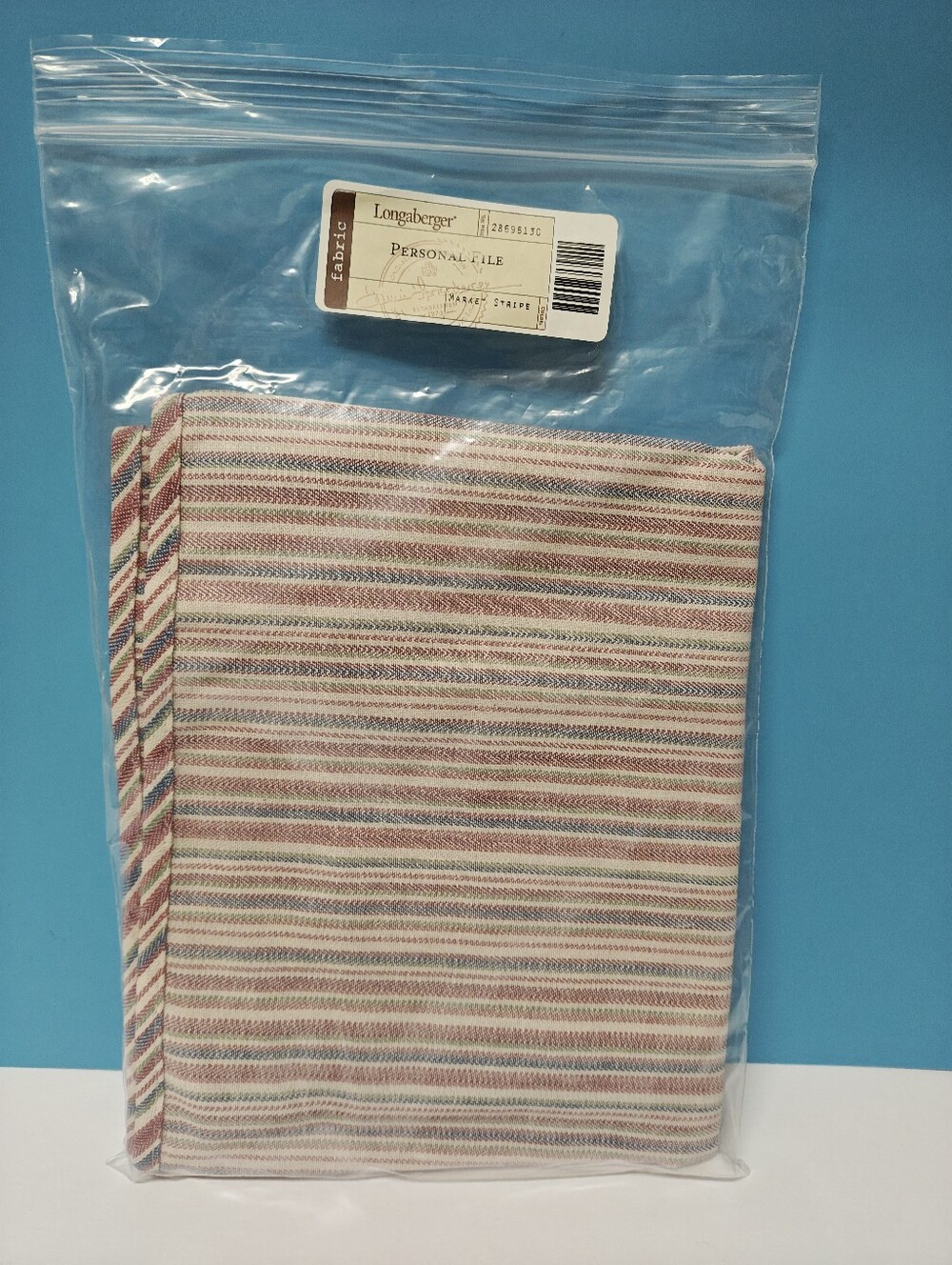 LONGABERGER PERSONAL FILE BASKET **LINER ONLY** MARKET STRIPE FABRIC #28696130